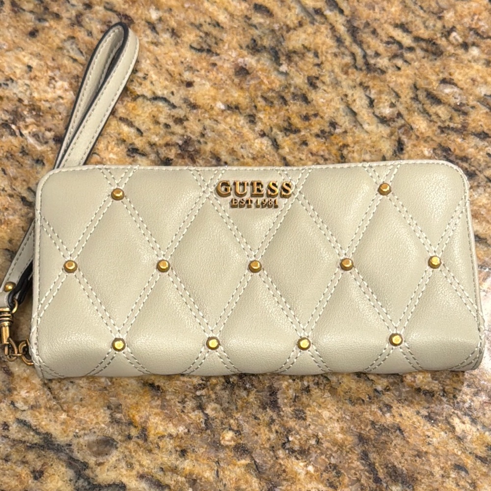 Guess Triana Quilted Zip Around Wallet
